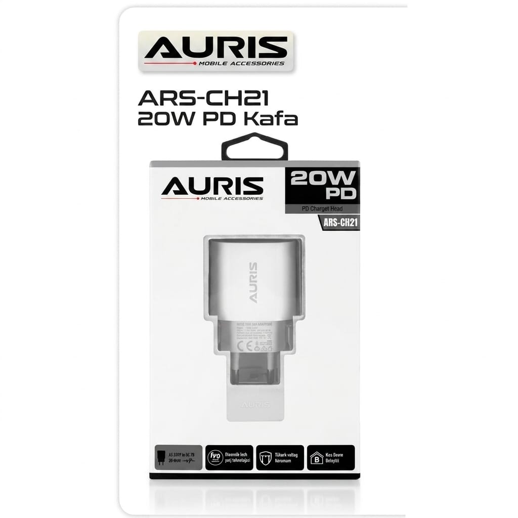Auris ARS-CH21 20W PD Hızlı Şarj Cihazı Adaptörü