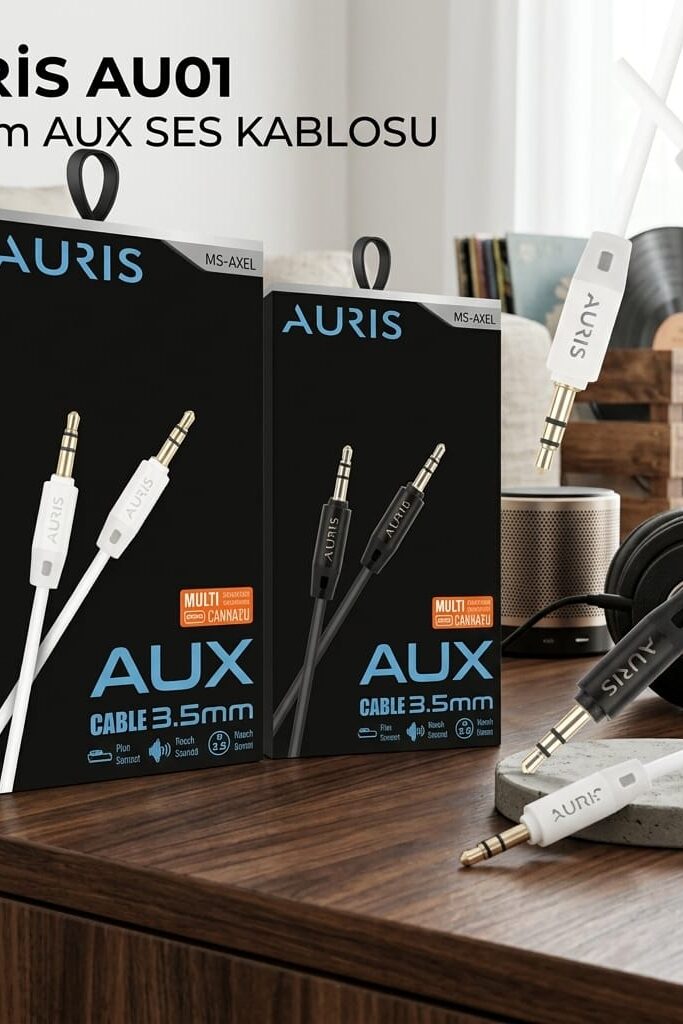 Auris AU01 3.5mm Aux Ses Aktarma Kablosu