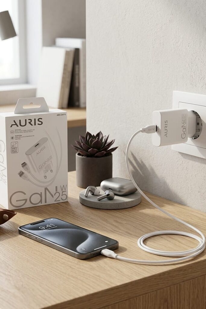 Auris ARS-CH70 25W GaN Type-C to Lightning Hızlı Şarj Cihazı Seti