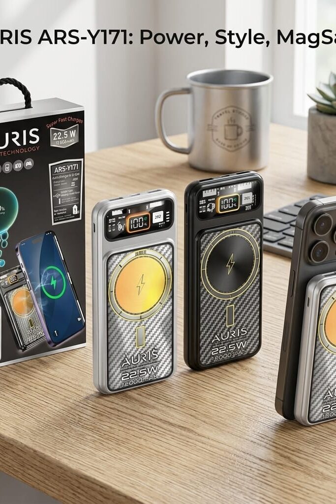 AURIS ARS-Y171 12.000 mAh 22.5W MagSafe Hızlı Şarj Powerbank