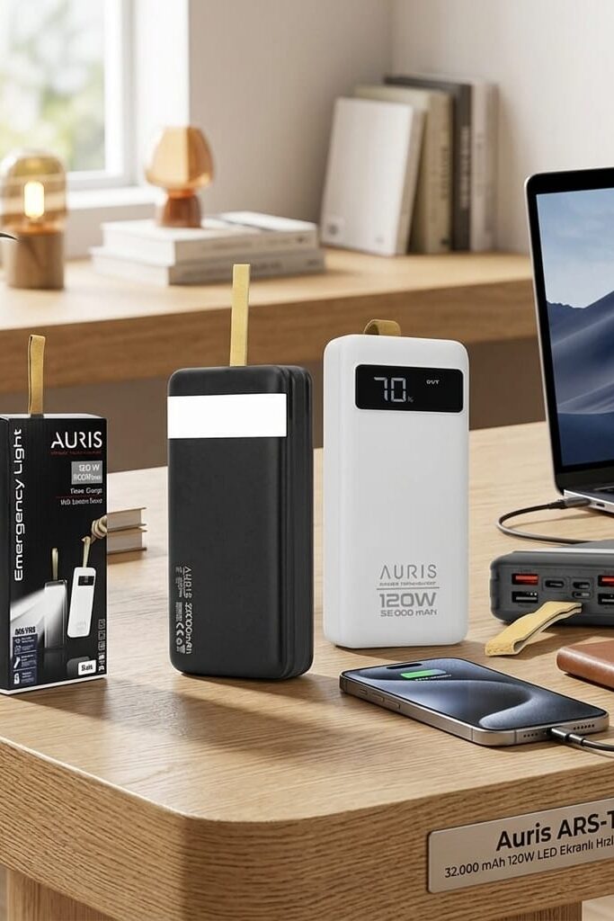 Auris ARS-T158 32000 mAh 120W Taşınabilir Şarj Cihazı Powerbank