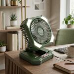 Princo PR-2365X Şarjlı Masaüstü Mini Fan Yeşil
