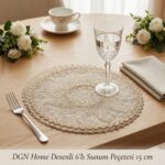 DGN Home Desenli 6'lı Sunum Peçetesi 15 cm