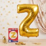 Z Harfi Folyo Balon 76 cm Altın Renk