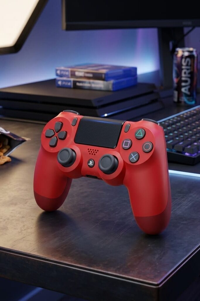 Auris Doubleshock PS4 Kablosuz Oyun Kolu Kırmızı