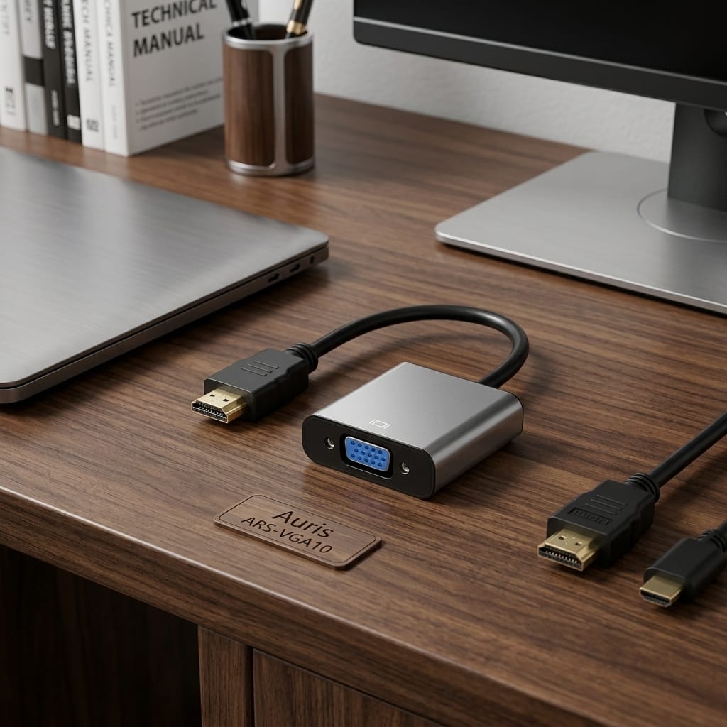 Auris ARS-VGA10 HDMI to VGA Görüntü ve Ses Aktarıcı Dönüştürücü Adaptör