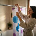 Knitex Marnu Su Geçirmez Banyo Perdesi 180x110 cm Çok Renkli