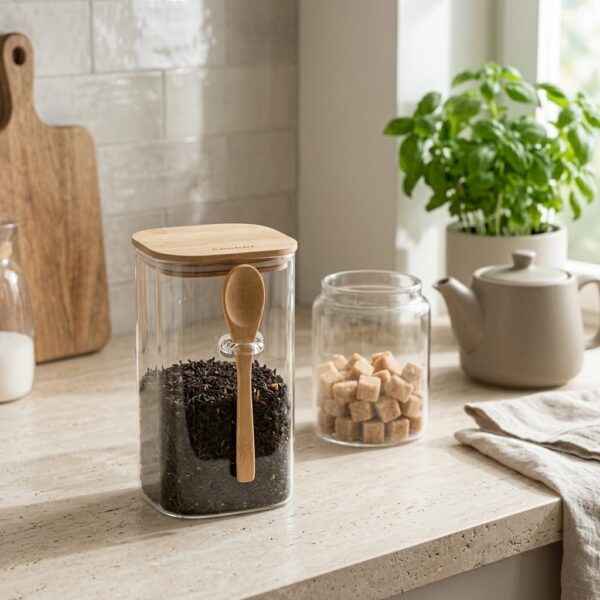 Cooker Kaşıklı Cam Kavanoz 18cm