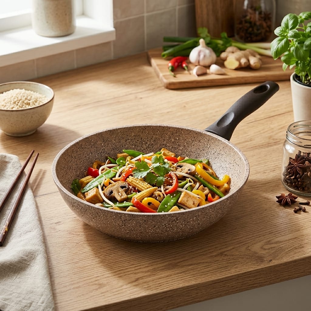 8699996624400-image-1 Falez Creamy Granit Wok 28 Cm Tava
