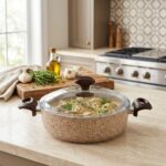 Falez Creamy Granitec 24 cm Kısa Granit Tencere