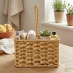 Gold Home Rattan Hasır Mutfak Organizeri 2 Bölmeli Kaşıklık