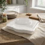 House & More Kilitli Şeffaf Kapaklı Beyaz Kek Saklama Ve Taşıma Kabı