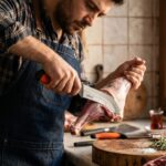Lazoğlu 23 Cm Ergonomik Plastik Saplı Kasap ve Deri Yüzme Bıçağı