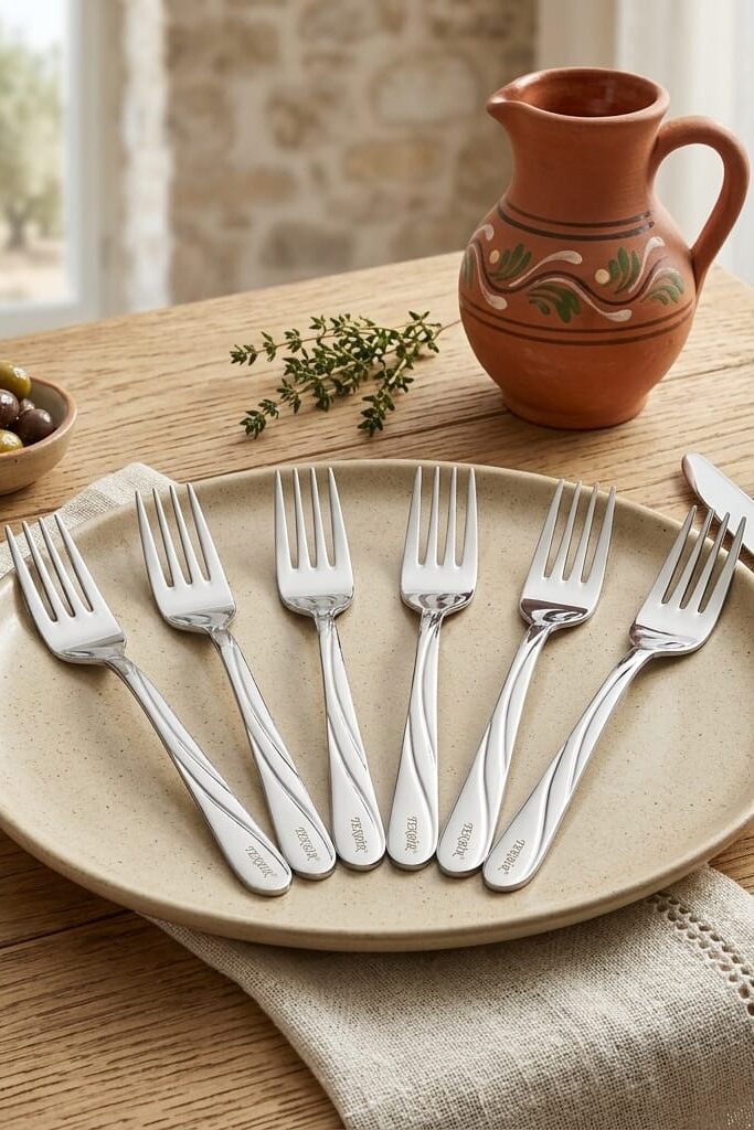Akdeniz Tekbir Yemek Çatalı 6'lı Set Paslanmaz Çelik