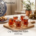 Paşabahçe Dem Kulplu Çay Bardağı 6'lı 142 cc