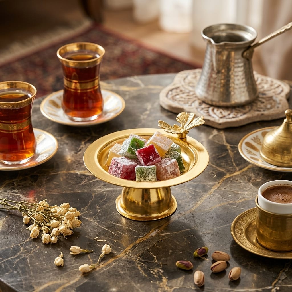 Dekoratif Kelebekli Ayaklı Lokumluk Şekerlik