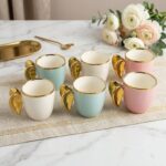 KRD Home Angel 6'lı Porselen Kupa Seti