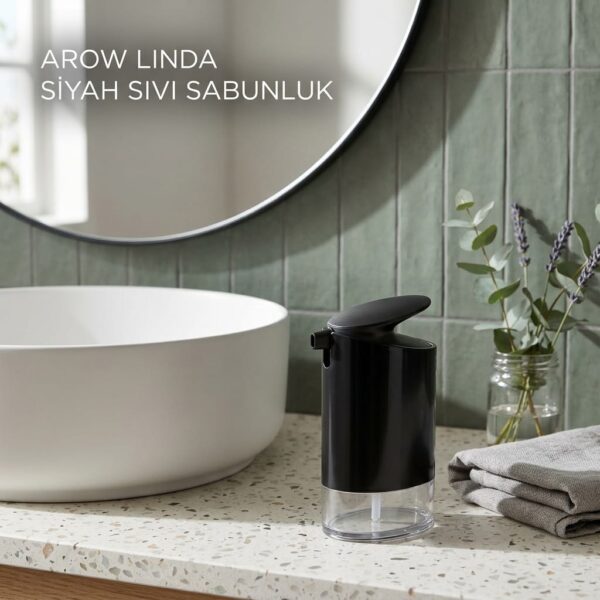 Arow Linda Siyah Sıvı Sabunluk TR-6146