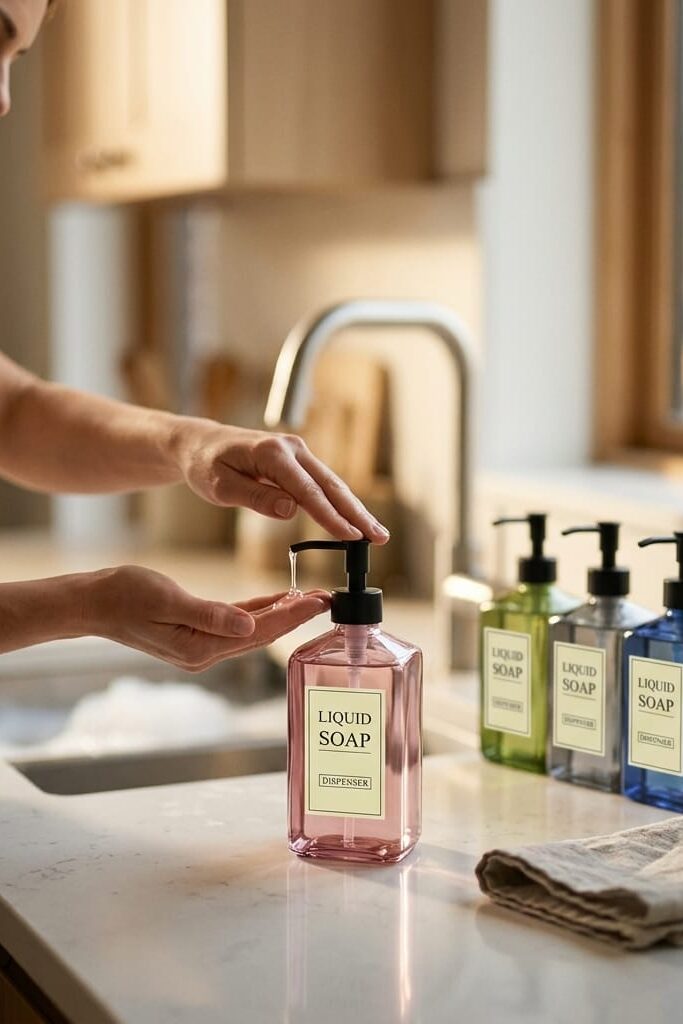 Lüks Cam Sıvı Sabunluk YNS 6