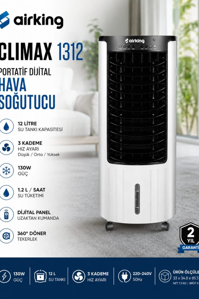 Airking Climax 1312 Portatif Dijital Mobil Hava Soğutucu