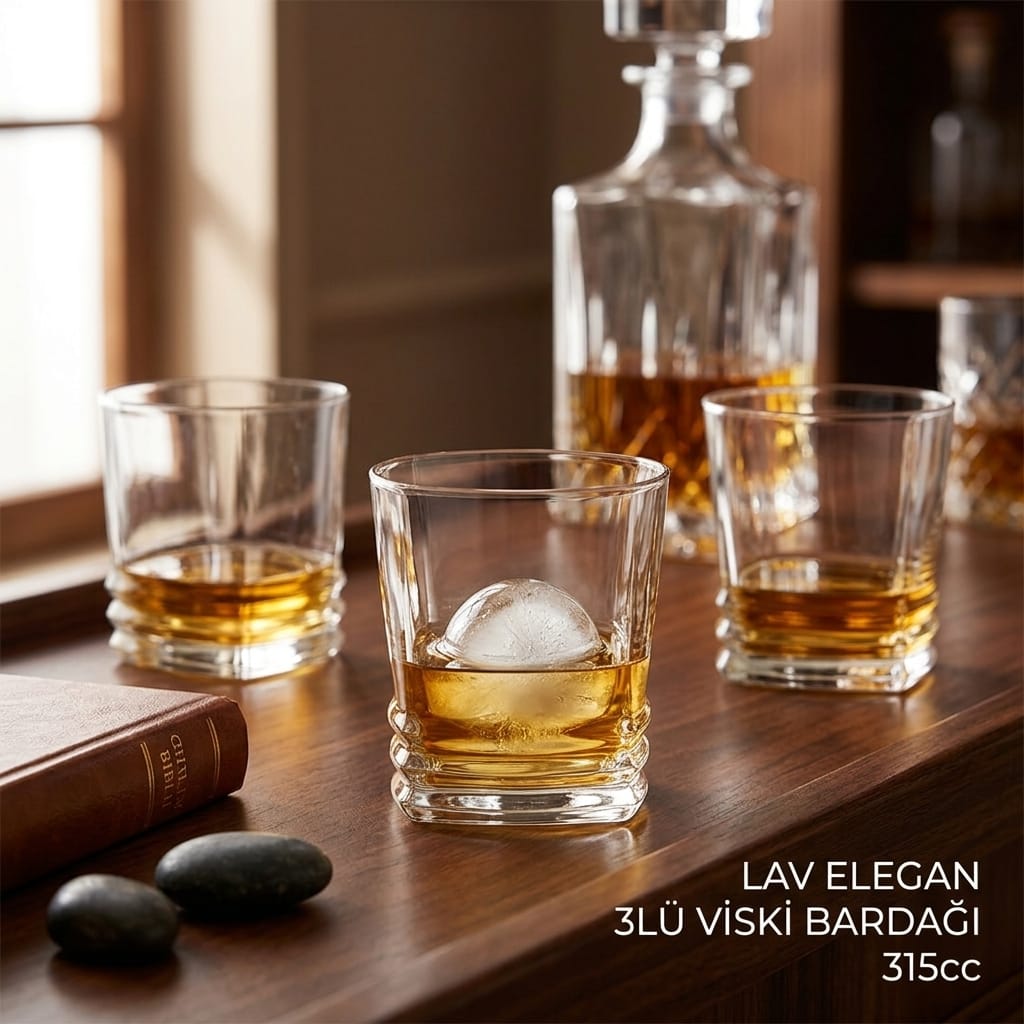 8692952016400-image-1 LAV Elegan 3'lü Viski Bardağı Seti 315 cc