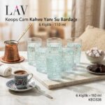 LAV Keops 110 ml 6'lı Kahve Yanı Su Bardağı