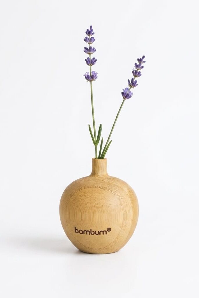 Bambum Forli Doğal Bambu Mini Vazo 5,5x4,9 cm Dekoratif Obje