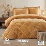 Clasy Fluffy Tek Kişilik Welsoft Yorgan Hardal 155x215 cm