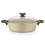 Gülsan Safran 28 cm Granit Basık Karnıyarık Tenceresi 4.2 Lt