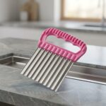 Bay Home Dalgalı Patates ve Sebze Dilimleyici Pembe