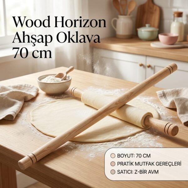 Wood Horizon Ahşap Oklava 70 cm