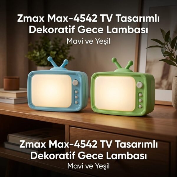 Zmax Max-4542 TV Tasarımlı Dekoratif Gece Lambası 40x6 cm