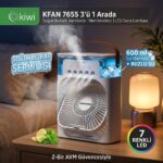 Kiwi KFAN 7655 3'ü 1 Arada Taşınabilir Masaüstü Soğuk Buharlı Vantilatör