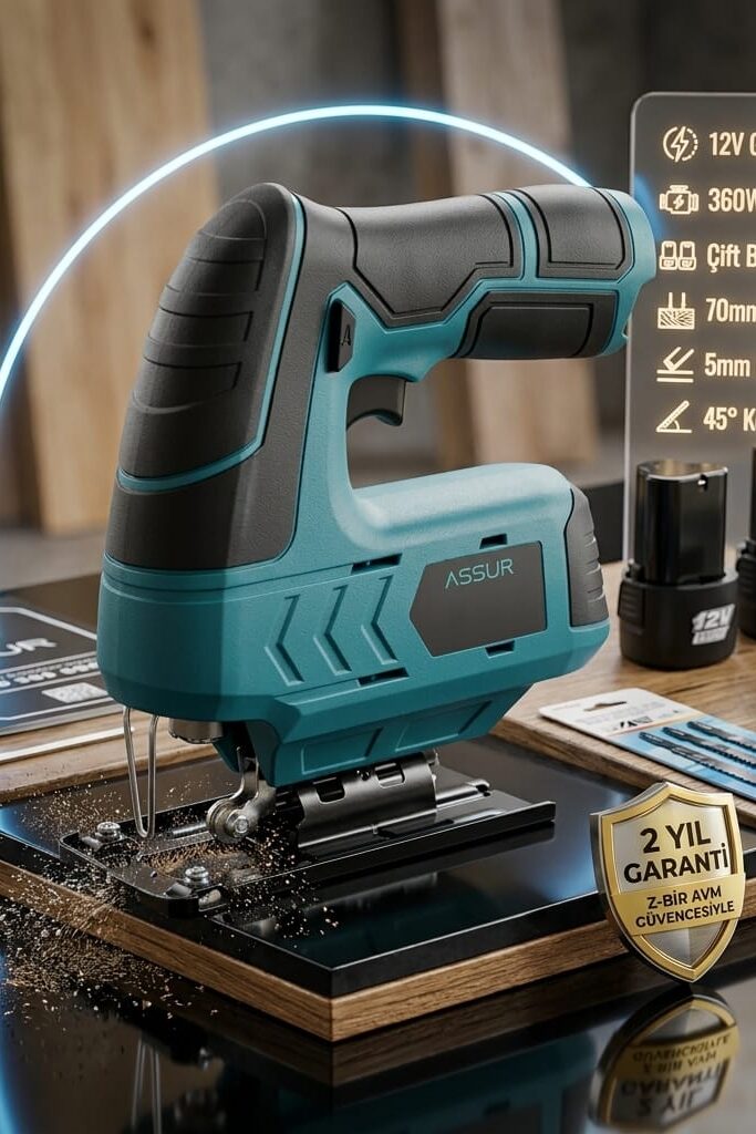 Assur ASR 817 12V 360W Akülü Dekupaj Testere – Çift Bataryalı Set