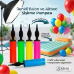 Renkli Balon ve Airbed Şişirme Pompası