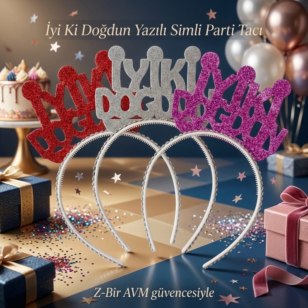 İyi Ki Doğdun Yazılı Simli Parti Tacı