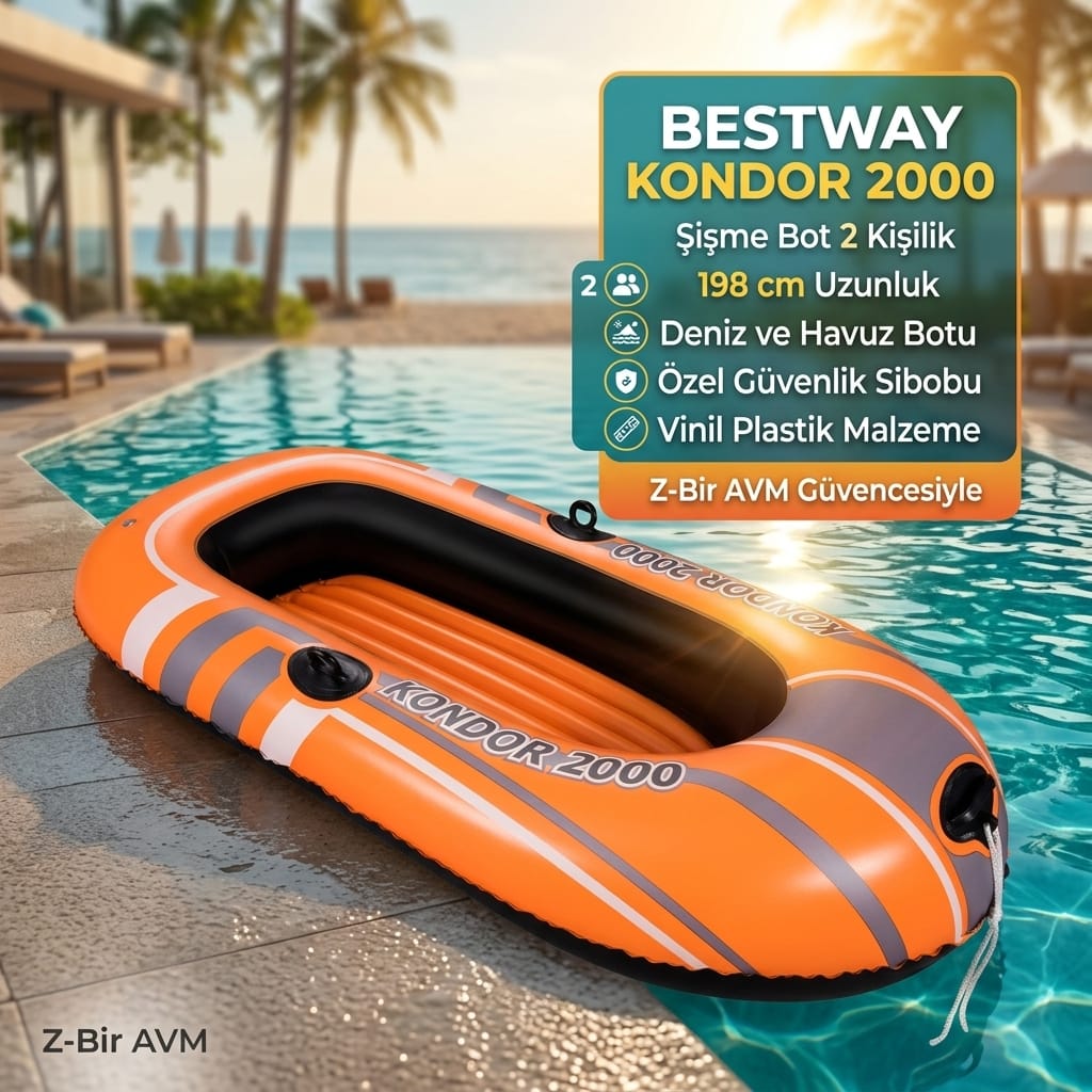 Bestway Kondor 2000 Şişme Bot 2 Kişilik 198 cm