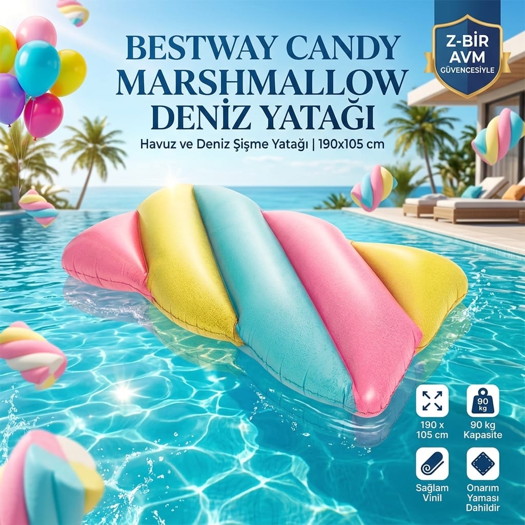 Bestway Candy Marshmallow Deniz Yatağı 190x105 cm