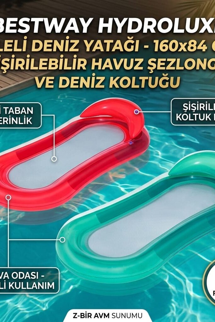 Bestway HydroLuxe 160x84 cm Fileli Şişirilebilir Deniz Yatağı