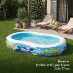 Bestway Jumbo Oval Şişme Havuz 262x157 cm Aile Boyu