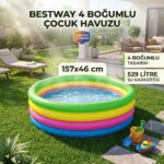 Bestway 4 Boğumlu Çocuk Havuzu 157x46 cm Şişme Bahçe Havuzu