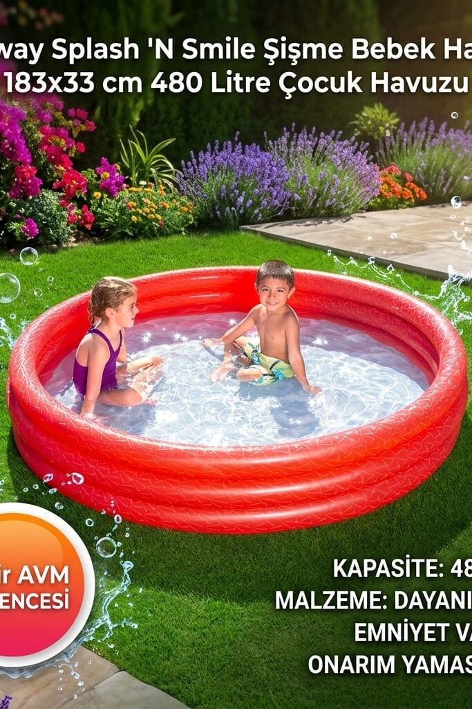 Bestway Splash 'N Smile Şişme Bebek Havuzu 183x33 cm