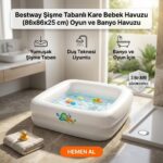 Bestway Şişme Tabanlı Kare Bebek Havuzu 86x86x25 cm