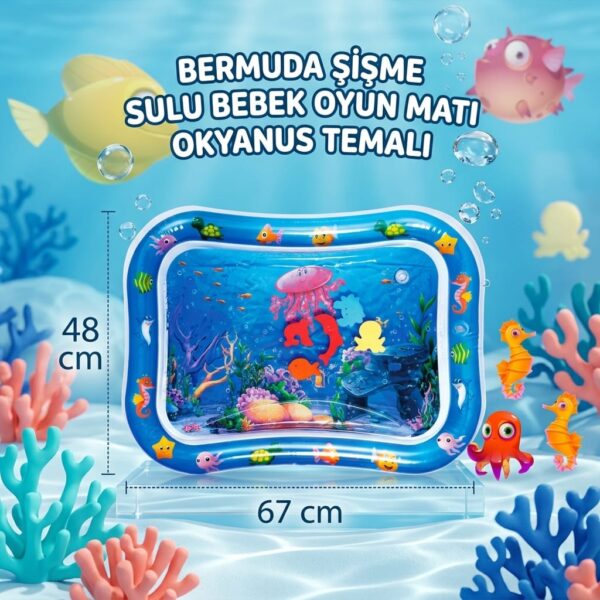 Bermuda Okyanus Temalı Şişme Sulu Bebek Oyun Matı