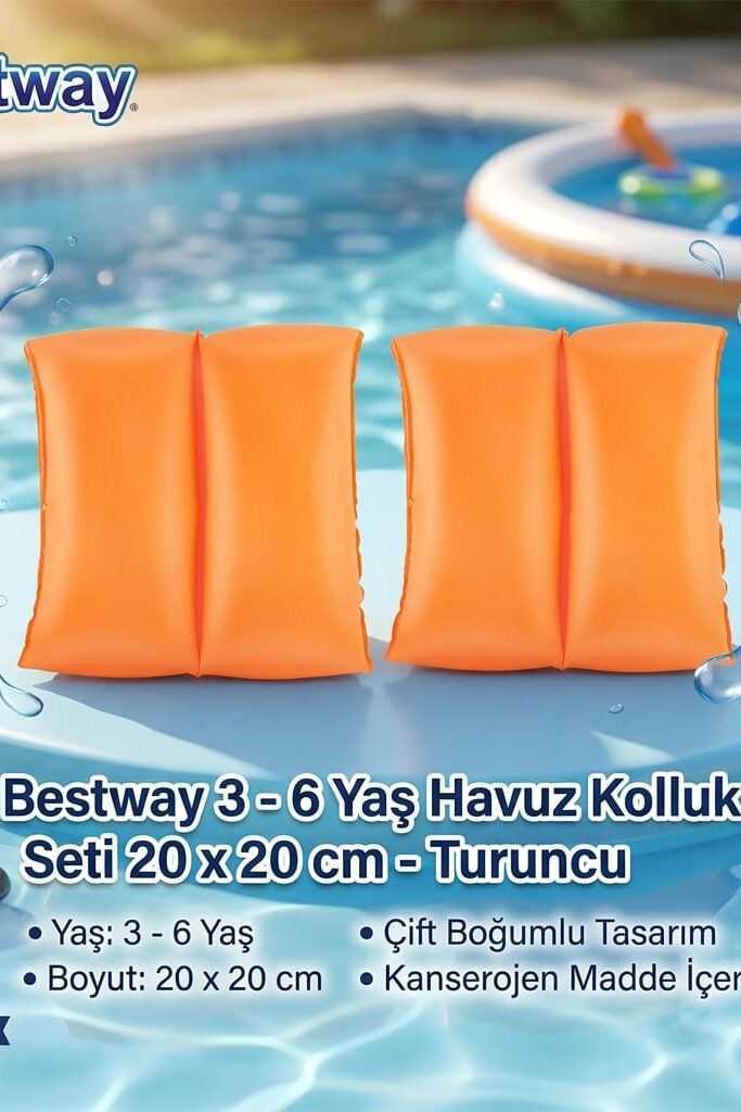 Bestway 3-6 Yaş Havuz Kolluk Seti 20x20 cm Turuncu