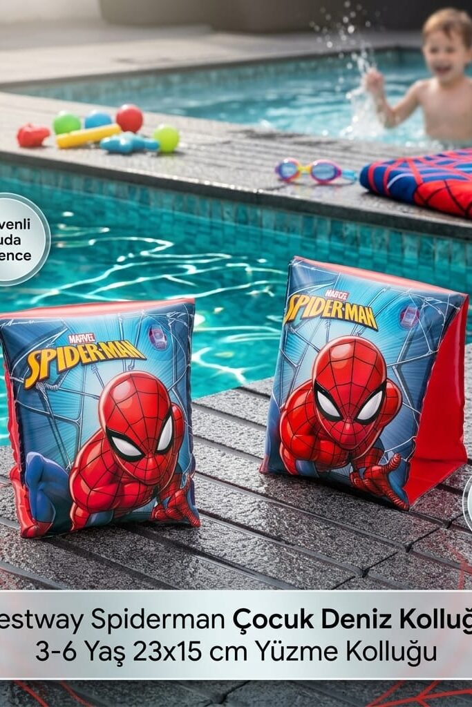 Bestway Spiderman Çocuk Deniz Kolluğu 3-6 Yaş 23x15 cm
