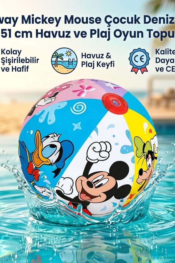 Bestway Mickey Mouse Çocuk Deniz Topu 51 cm