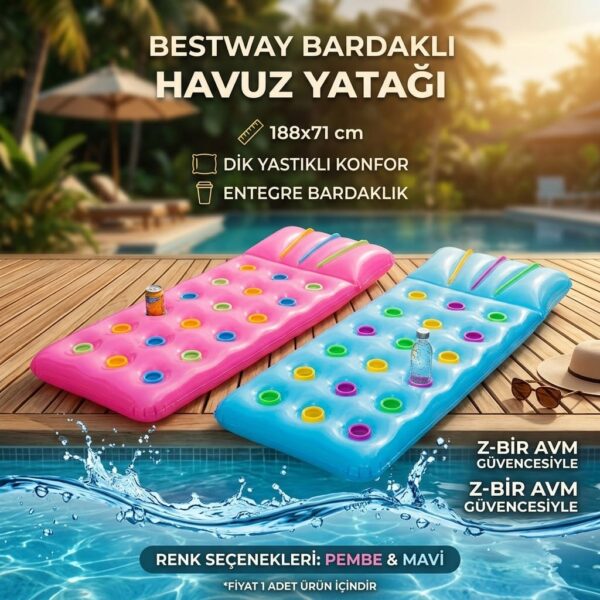 Bestway Bardaklı Havuz Yatağı 188x71 cm