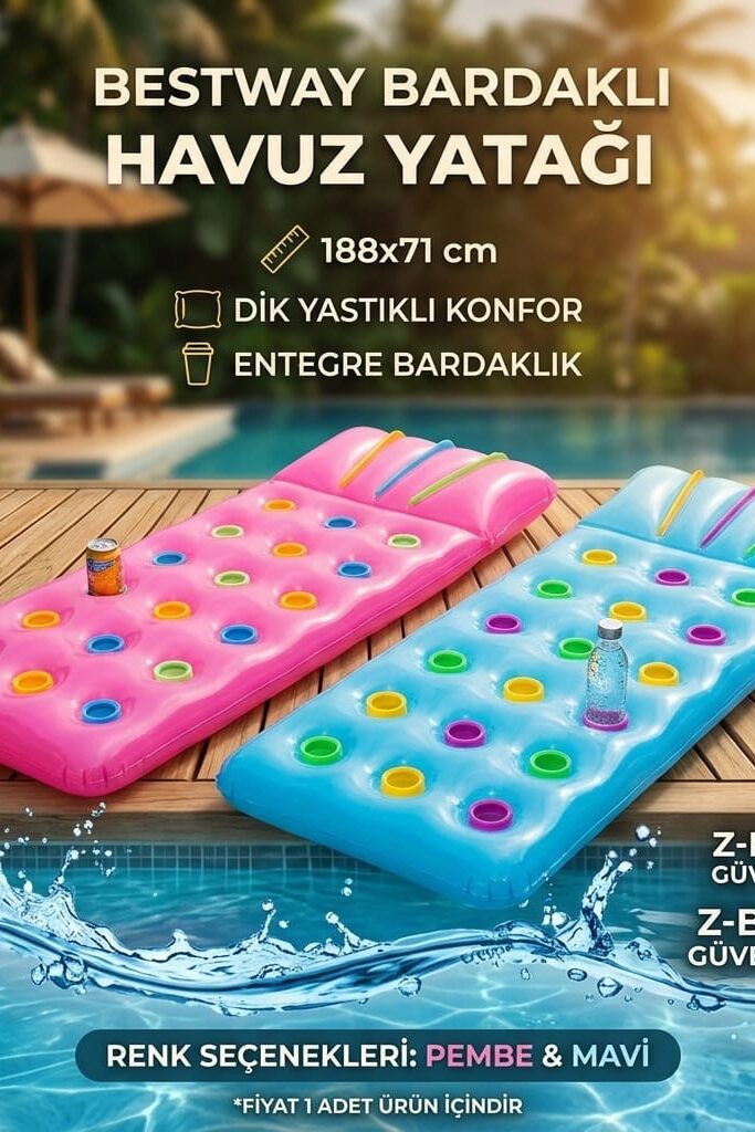 Bestway Bardaklı Havuz Yatağı 188x71 cm
