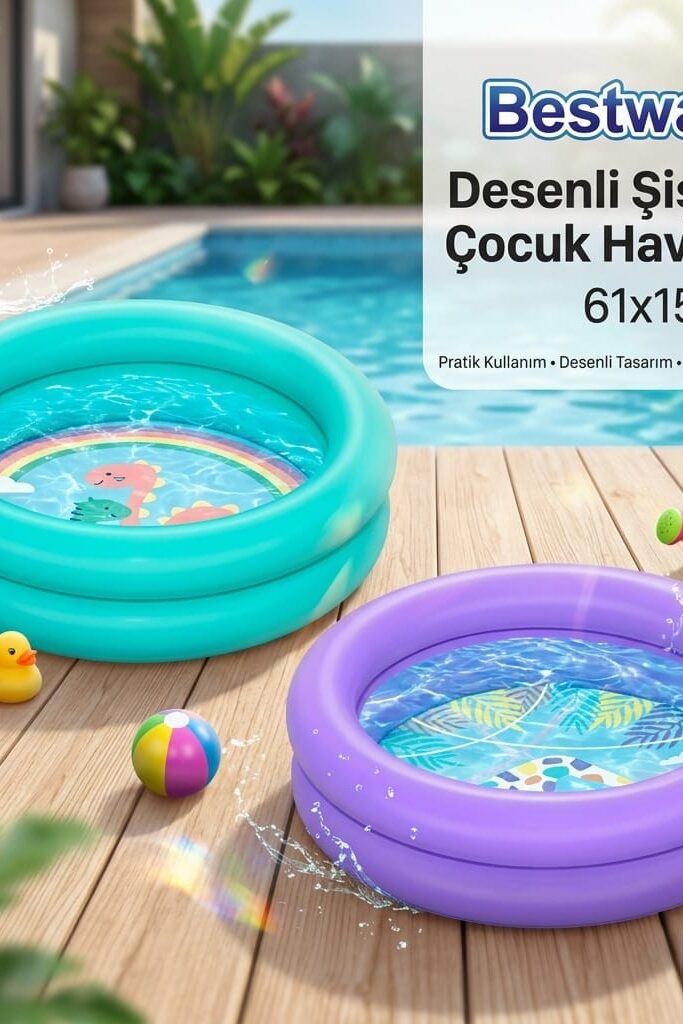 Bestway Desenli Şişme Çocuk Havuzu 61x15 cm
